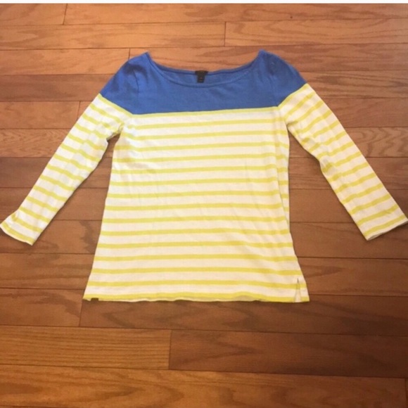 J. Crew Tops - J. Crew Colorblock Striped Boatneck Tee
